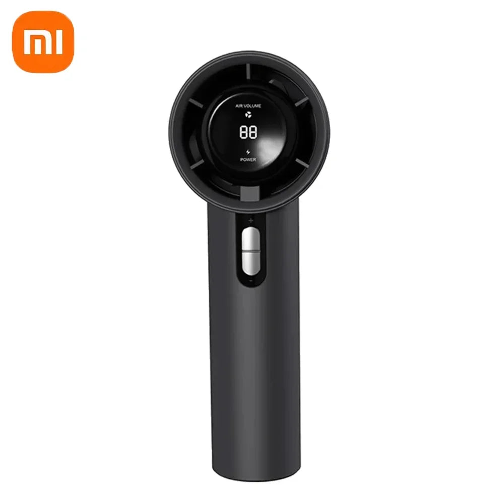 Xiaomi Ultra Mini USB ventiliatorius su LED ekranu – tylus, 100 greičių, įkraunamas