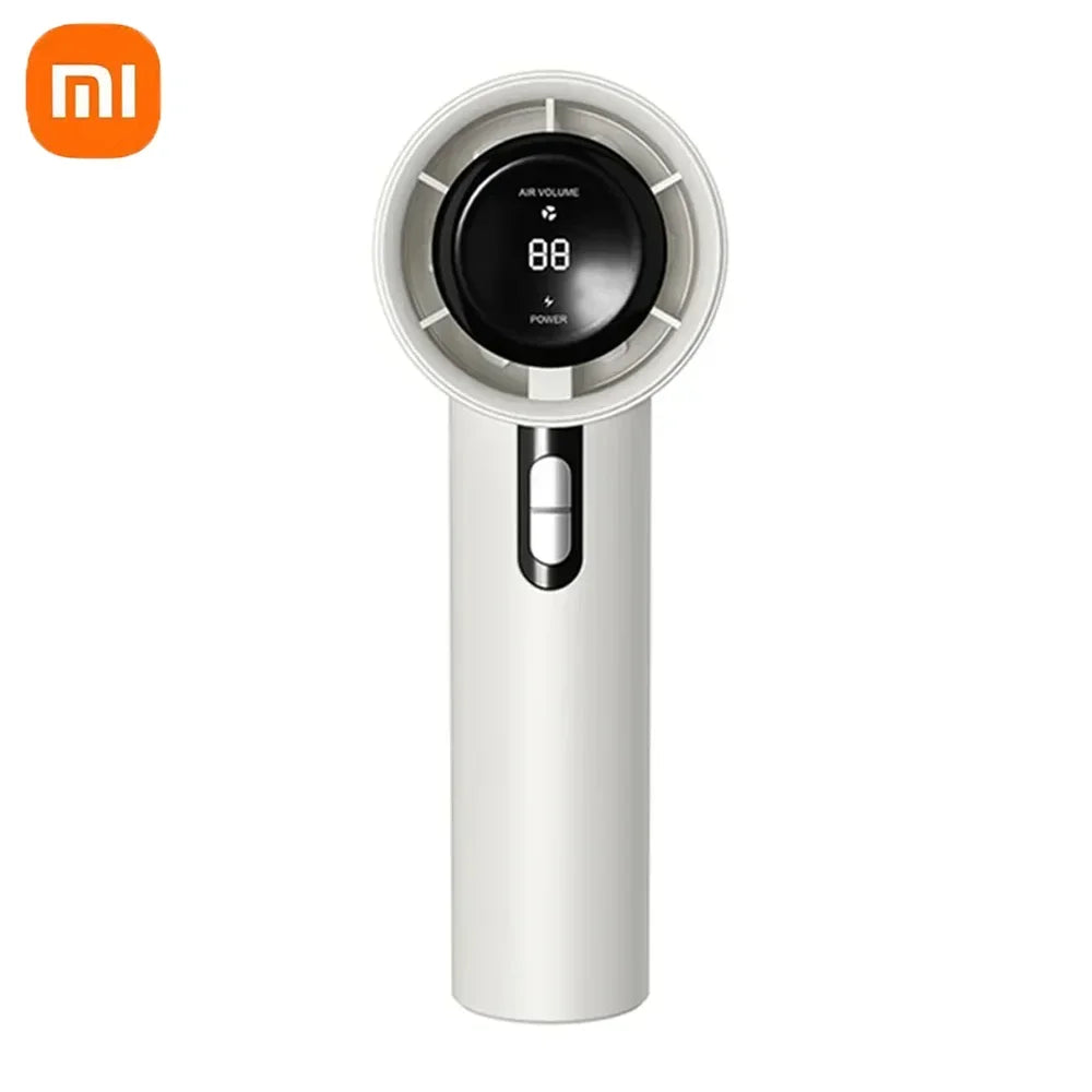 Xiaomi Ultra Mini USB ventiliatorius su LED ekranu – tylus, 100 greičių, įkraunamas