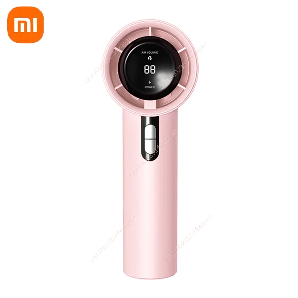 Xiaomi Ultra Mini USB ventiliatorius su LED ekranu – tylus, 100 greičių, įkraunamas